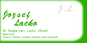 jozsef lacko business card