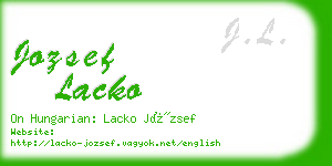 jozsef lacko business card